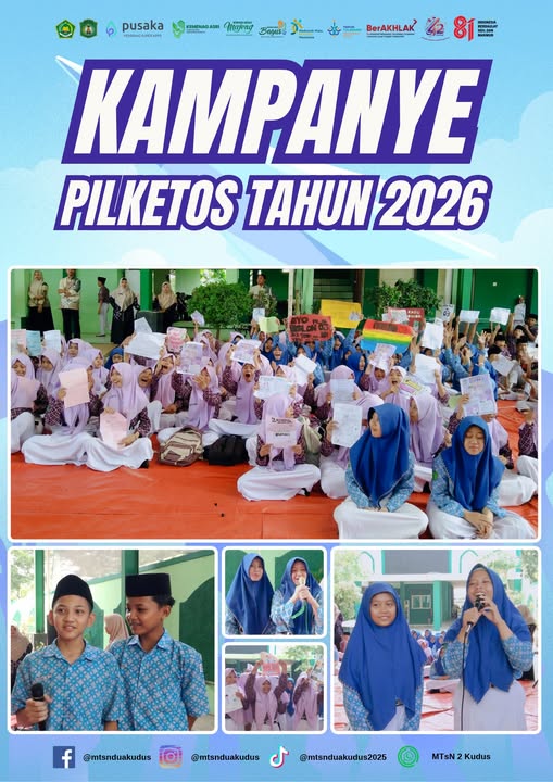 Meriah dan Demokratis, MTsN 2 Kudus Gelar Kampanye Pemilihan Ketua OSIS (Pilketos) Tahun 2026